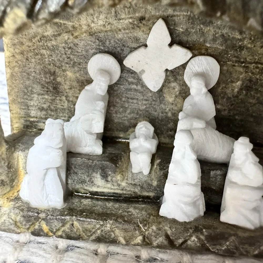 Nativity Hand Carved Stone Christmas Jesus Mary Joseph Wise Men Star Peru